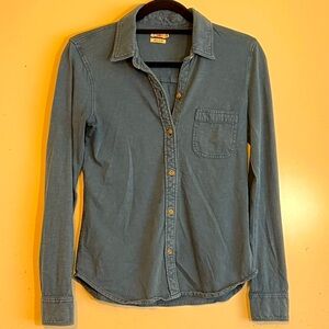 Faherty Cotton Button Down Shirt | Blue | Size XS